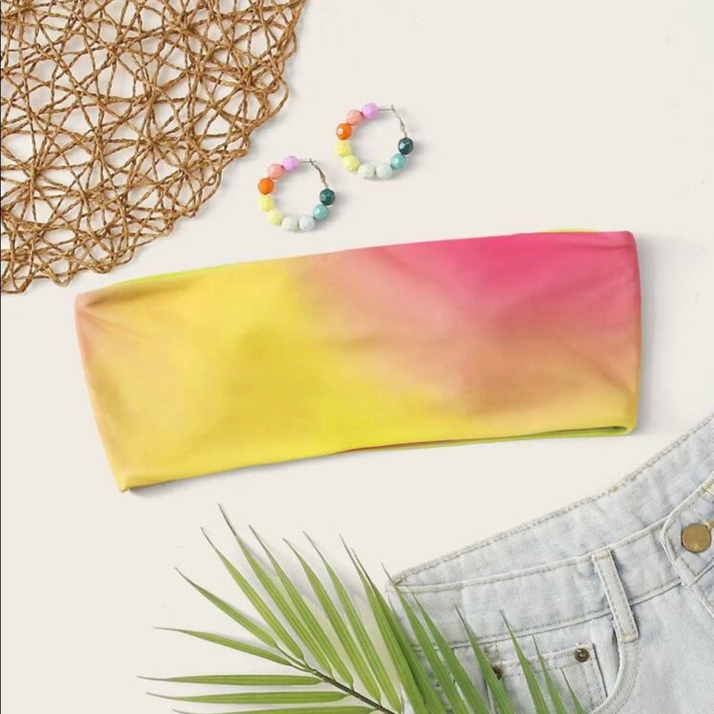 Ombré Sleevless Bikini Top